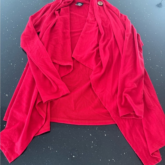 Red Open Bobeau Front Cardigan - Picture 2 of 7